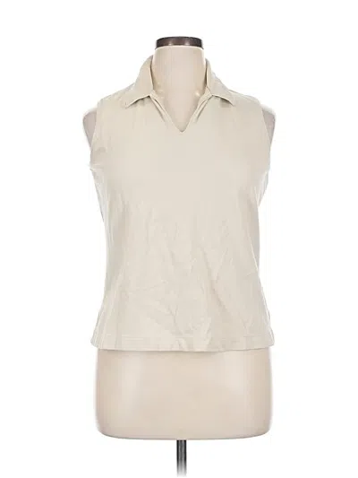 Pre-owned Cherokee Sleeveless Button Down Shirt In White