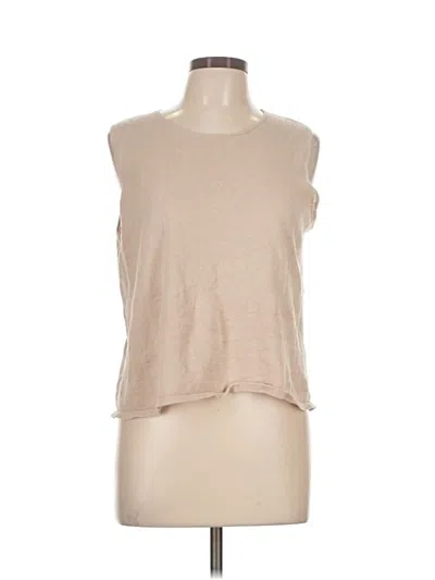Pre-owned Cherokee Sleeveless Top Tan Halter Neckline Tops In Brown