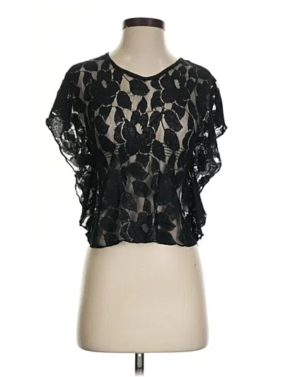 Pre-owned Cherokee Tube Top Black Ruffles Neckline Tops