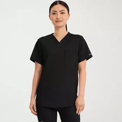 Cherokee Unisex Adult V Neck Short Sleeve Scrub Top In Black