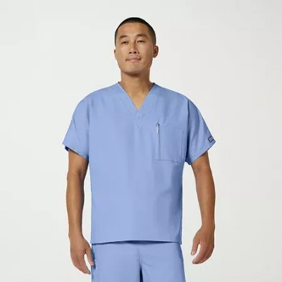 Cherokee Unisex Adult V Neck Short Sleeve Scrub Top In Blue