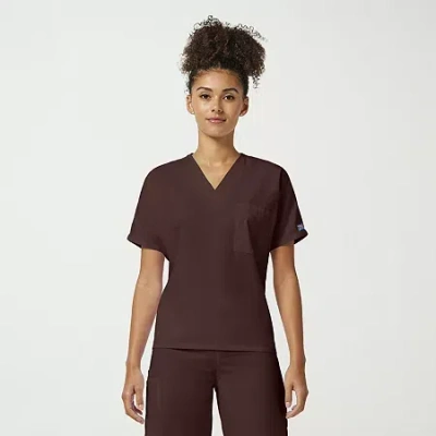 Cherokee Unisex Adult V Neck Short Sleeve Scrub Top In Multi