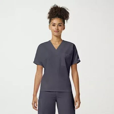 Cherokee Unisex Adult V Neck Short Sleeve Scrub Top In Multi