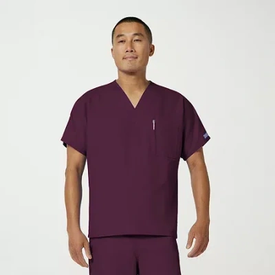 Cherokee Unisex Adult V Neck Short Sleeve Scrub Top In Purple