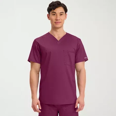 Cherokee Unisex Adult V Neck Short Sleeve Scrub Top In Purple