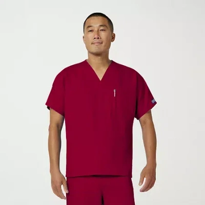 Cherokee Unisex Adult V Neck Short Sleeve Scrub Top In Red