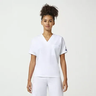 Cherokee Unisex Adult V Neck Short Sleeve Scrub Top In Multi
