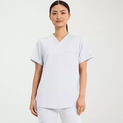 Cherokee Unisex Adult V Neck Short Sleeve Scrub Top In White