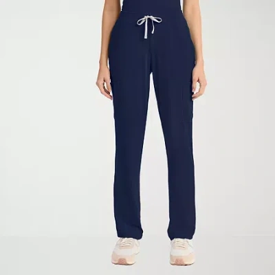 Cherokee Womens Petite Scrub Pant In Blue