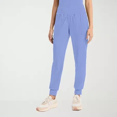 Cherokee Womens Petite Scrub Pant In Blue