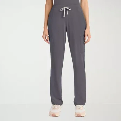 Cherokee Womens Petite Scrub Pant In Gray