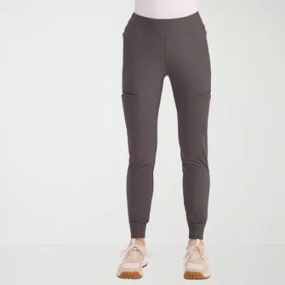 Cherokee Womens Petite Scrub Pant In Gray