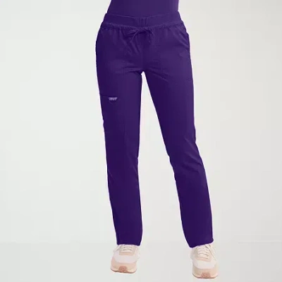 Cherokee Womens Petite Scrub Pant In Purple