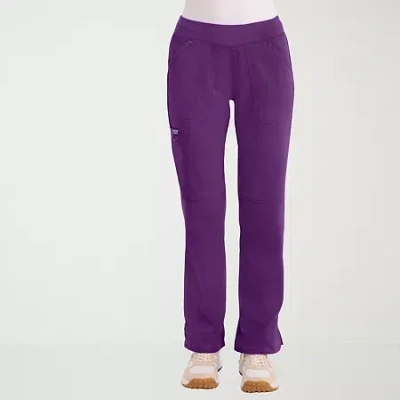 Cherokee Womens Petite Scrub Pant In Purple