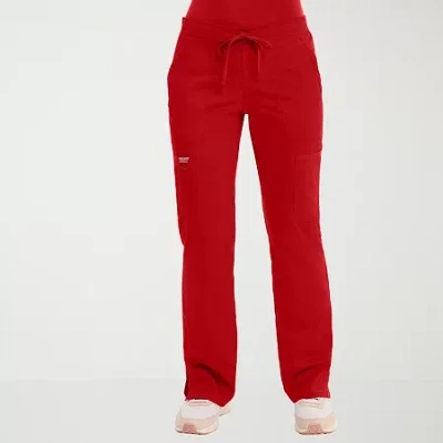 Cherokee Womens Petite Scrub Pant In Red
