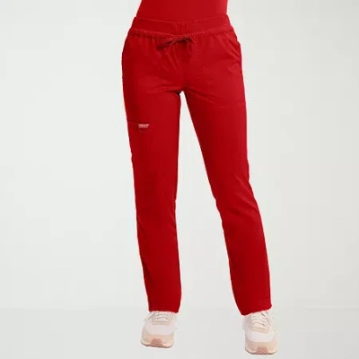 Cherokee Womens Petite Scrub Pant In Red