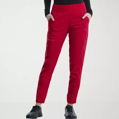 Cherokee Womens Petite Scrub Pant In Red