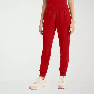 Cherokee Womens Petite Scrub Pant In Red