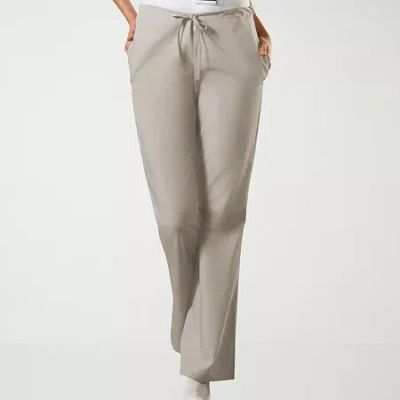 Cherokee Womens Petite Scrub Pant In Brown