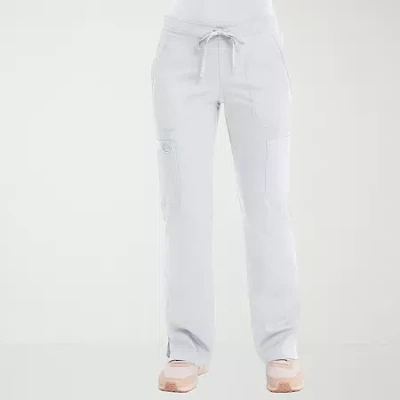 Cherokee Womens Petite Scrub Pant In White