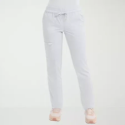 Cherokee Womens Petite Scrub Pant In White
