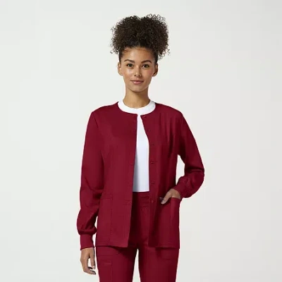 Cherokee Womens Scrub Jackets In Burgundy