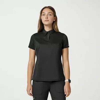 Cherokee Womens Short Sleeve Scrub Top In Black