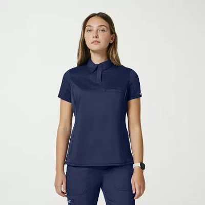 Cherokee Womens Short Sleeve Scrub Top In Blue