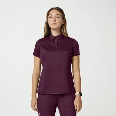 Cherokee Womens Short Sleeve Scrub Top In Purple