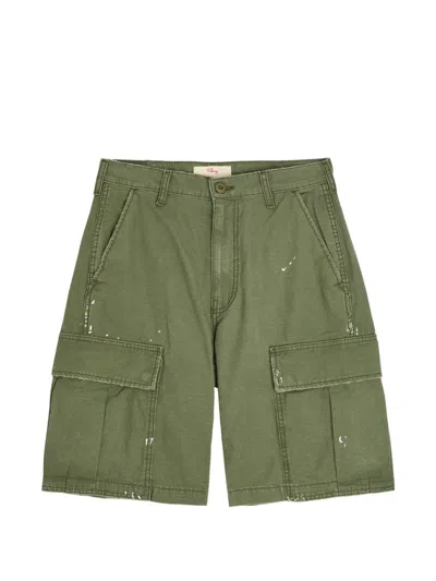 Cherry La Cargo-shorts Mit Farbklecks-print In Green