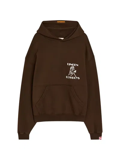 Cherry La Cowboys Graphic-print Hoodie In Brown