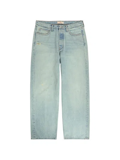 Cherry La Distressed Wide-leg Jeans In Blue