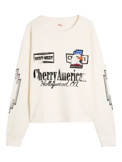 Cherry La Eagle-graphic Sweatshirt In Neutral