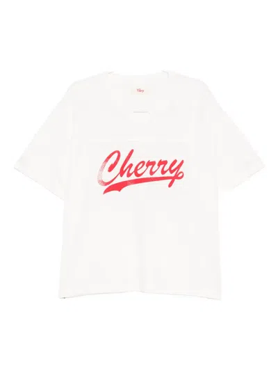 Cherry La Football T-shirt In White