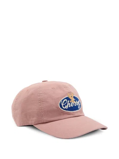 Cherry La Golden Eagle Logo-patch Baseball Cap In Pink