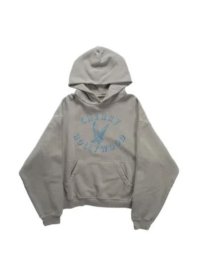 Cherry La Hollywood Graphic-print Hoodie In Gray
