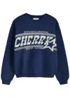 Cherry La Logo-intarsia Alpaca-blend Jumper In Blue