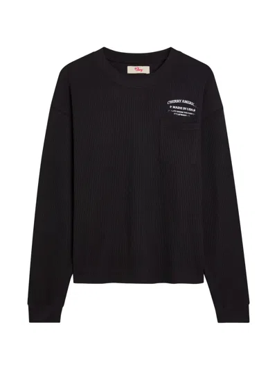 Cherry La Pocket-detail Sweater In Black