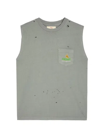 Cherry La Thirst Quencher Vest In Gray