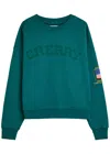 Cherry Los Angeles America's Favourite Crew-neck Cotton Sweatshirt In Blue