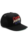 Cherry Los Angeles American West Embroidered Cotton Cap In Black