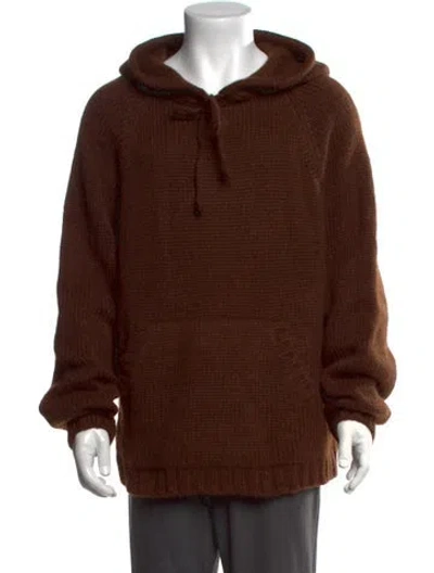 Pre-owned Cherry Los Angeles Baby Alpaca Crew Neck Pullover In Brown
