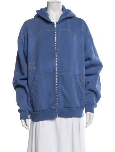 Pre-owned Cherry Los Angeles Bomber Jacket In Blue