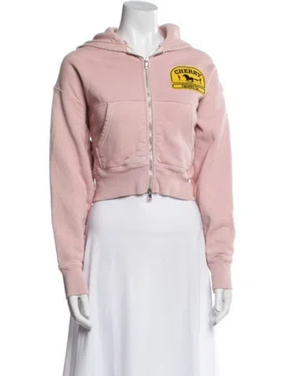 Pre-owned Cherry Los Angeles Bomber Jacket In Pink