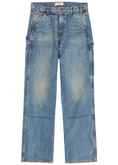Cherry Los Angeles Carpenter Relaxed Straight-leg Jeans In Blue