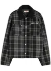 Cherry Los Angeles Checked-jacquard Chenille Jacket In Black