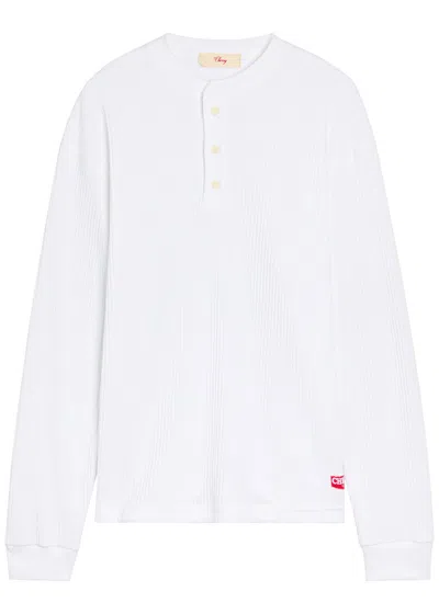 Cherry Los Angeles Chevron Classic Waffle Henley T-shirt In White