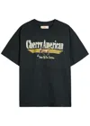 Cherry Los Angeles Cotton Logo Print Coast To Coast T-shirt In Black
