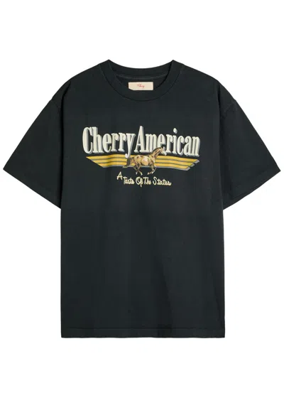 CHERRY LOS ANGELES CHERRY LOS ANGELES COAST TO COAST LOGO-PRINT COTTON T-SHIRT