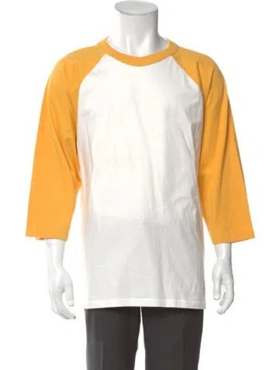 Pre-owned Cherry Los Angeles Colorblock Pattern Crew Neck T-shirt In White
